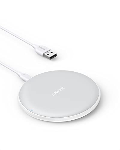 Anker 313 Wireless Charger (Pad), Qi-Certified, 10W Max Fast Charging for Samsung, Compatible with iPhone 16/16 Pro/16 Pro Max/15/14, AirPods (No AC Adapter, Not MagSafe Magnetic Charging Compatible)