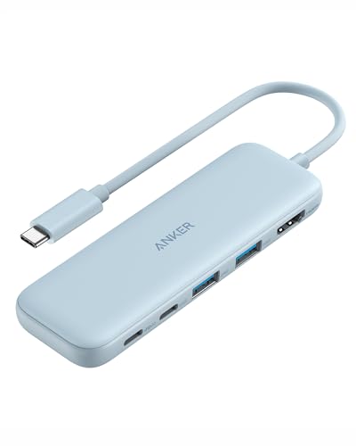 Anker 332 USB-C Hub (5-in-1) with 4K HDMI Display, 5Gbps USB-C Data Port and 2 5Gbps USB-A Data Ports and for MacBook Pro, MacBook Air, Dell XPS, Lenovo Thinkpad, HP Laptops and More(Grey)