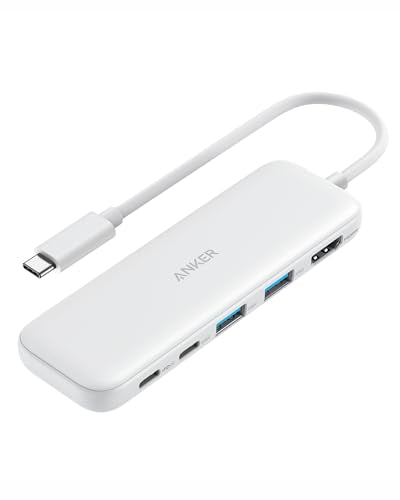 Anker 332 USB-C Hub (5-in-1) with 4K HDMI Display, 5Gbps USB-C Data Port and 2 5Gbps USB-A Data Ports and for MacBook Pro, MacBook Air, Dell XPS, Lenovo Thinkpad, HP Laptops and More(Grey)