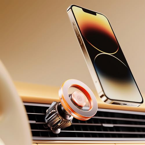 for Magsafe Car Mount for iPhone, Aluminum Alloy Vent Mount,Built-in Air Freshener,Magnetic Phone Holder for Car,Cell Phone Car Mount,Strong Magnet,for iPhone 12,13,14,15,16 pro max and Android