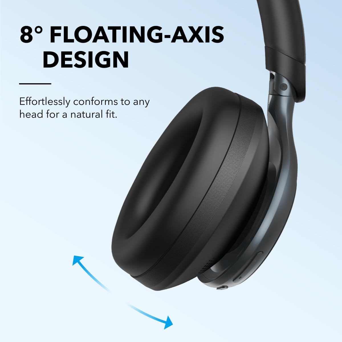 Soundcore by Anker, Space One, Active Noise Cancelling Headphones, 2X Stronger Voice Reduction, 40H ANC Playtime, App Control, LDAC Hi-Res Wireless Audio, Comfortable Fit, Clear Calls, Bluetooth 5.3