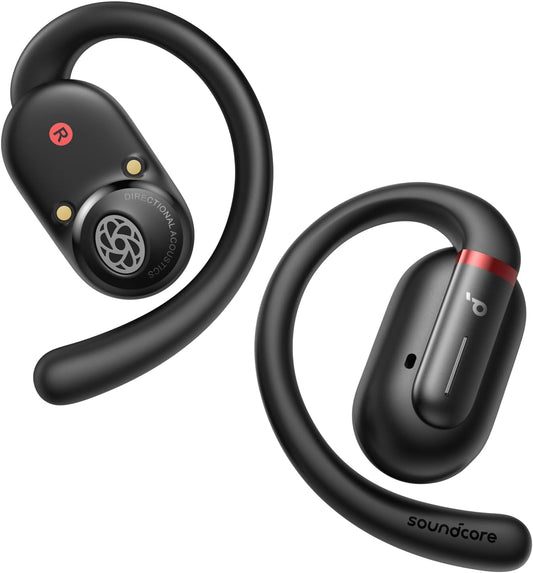 Soundcore by Anker V30i Open-Ear Headphones, Ultra-Comfort, Lightweight Design, Snug Fit, Ergonomic Ear Hooks, Robust Bass, 36H Playtime, Bluetooth 5.3, App Control, Clear Calls, Wireless Earbuds