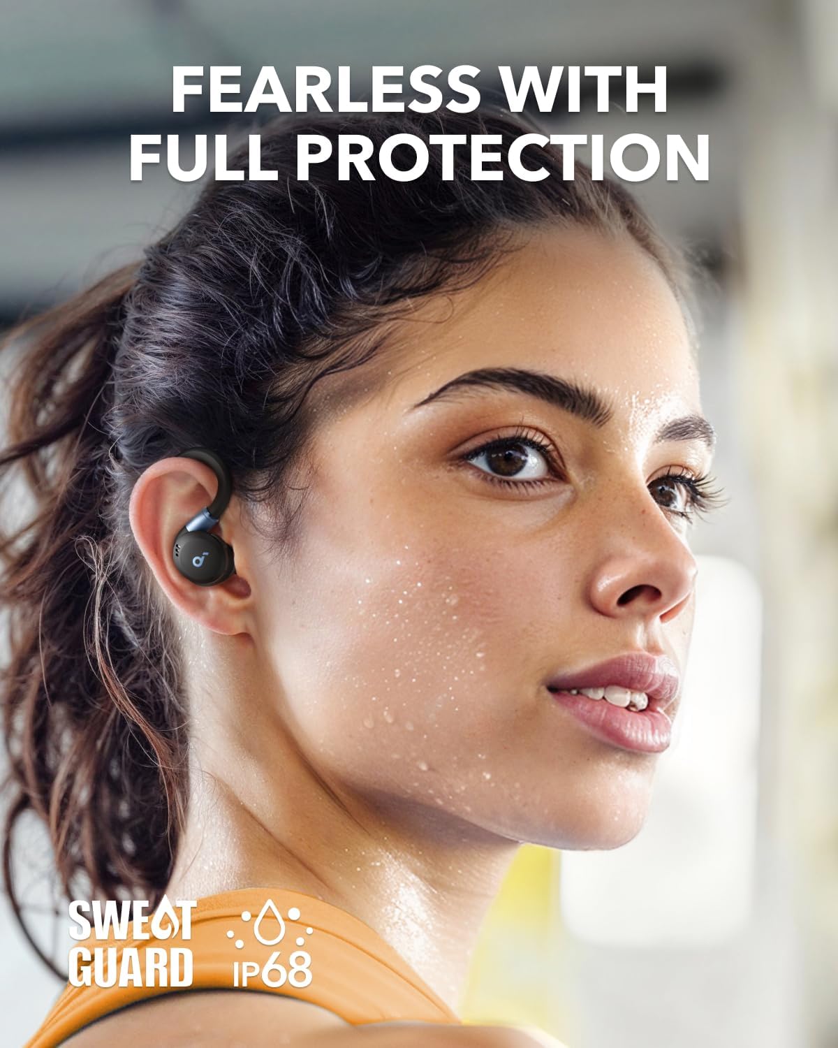 Soundcore Sport X20 by Anker, True-Wireless Workout Earbuds, Rotatable and Extendable Ear Hooks, Noise Cancelling, Deep Bass, IP68 Waterproof, Sweatproof, Dustproof, 48H Play, Sport Earbuds for Gym