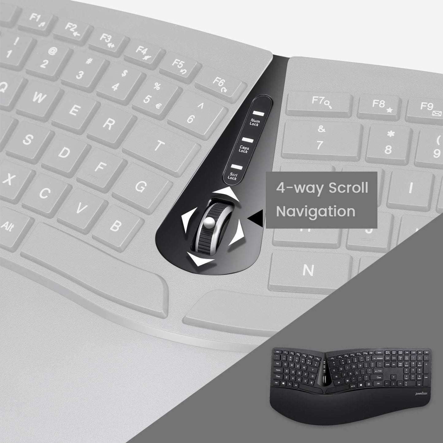 Wireless Ergonomic Split Keyboard and Vertical Mouse Combo