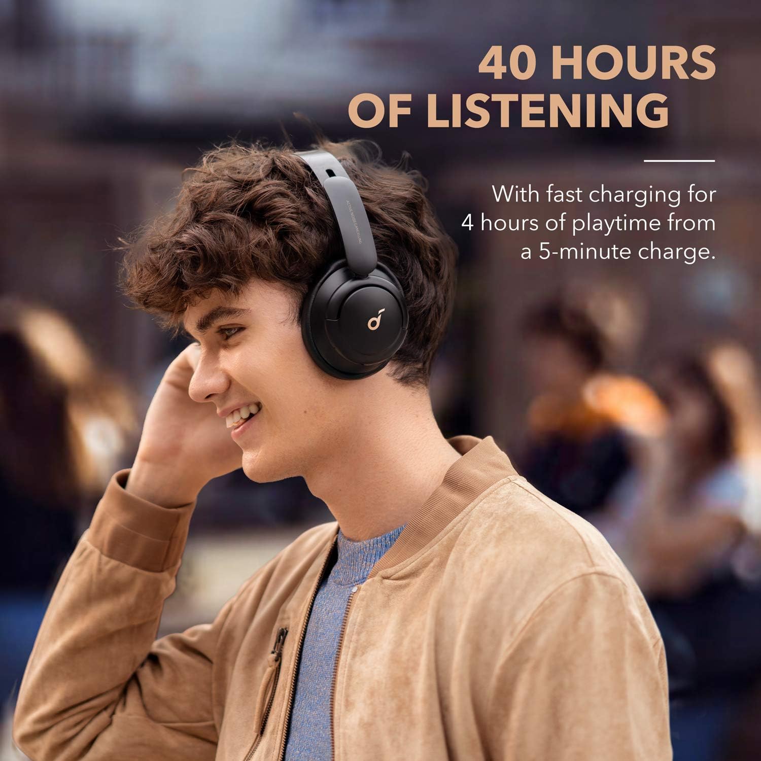 soundcore Life Q30 by Anker, Hybrid Active Noise Cancelling Headphones with Multiple Modes, Hi-Res Sound, Custom EQ via App, 50H Playtime, Comfortable Fit, Bluetooth, Multipoint Connection