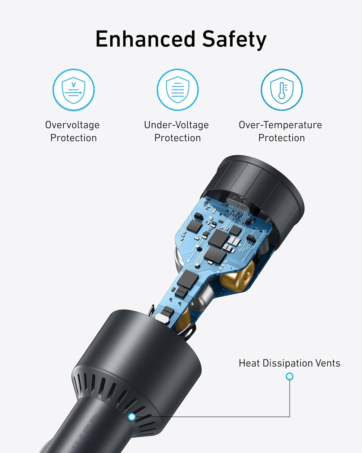 Anker iPhone 16 USB-C Car Charger, 167.5W Max 3-Port Ultra-Compact Type-C Fast iPhone Car Charger, for MacBook Pro/Air, iPhone 15/14 / 13 Series, Samsung S24 / S23, iPad Pro, AirPods, and More