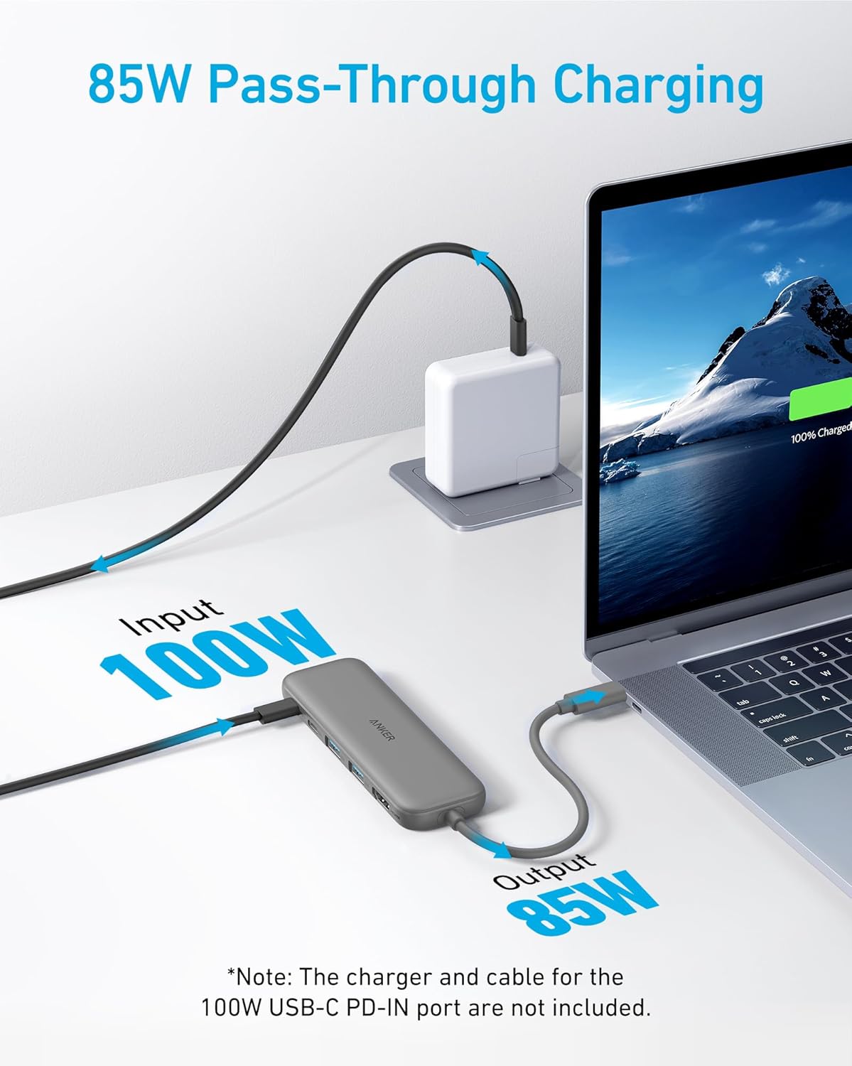 Anker 332 USB-C Hub (5-in-1) with 4K HDMI Display, 5Gbps USB-C Data Port and 2 5Gbps USB-A Data Ports and for MacBook Pro, MacBook Air, Dell XPS, Lenovo Thinkpad, HP Laptops and More(Grey)