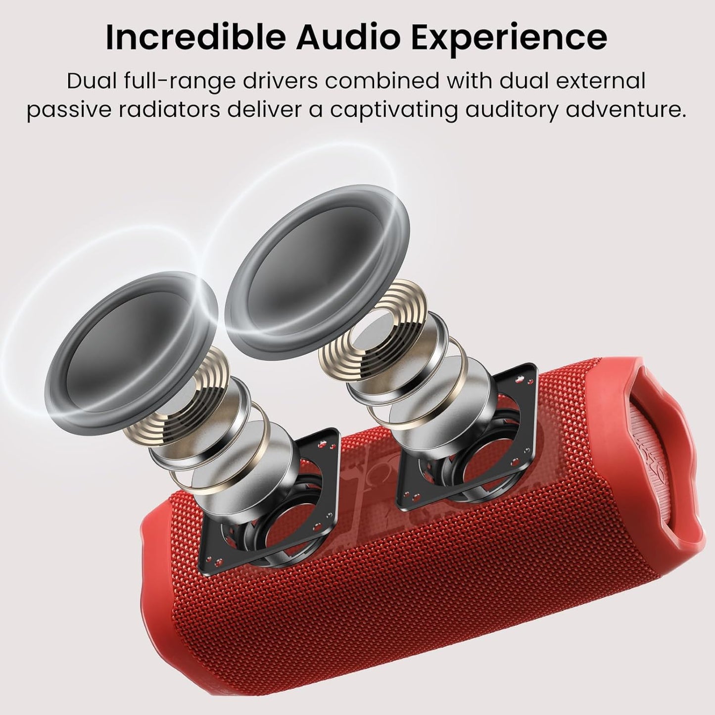 PA2 Bluetooth Speaker with Dual Drivers & Dual Bass Diaphragms