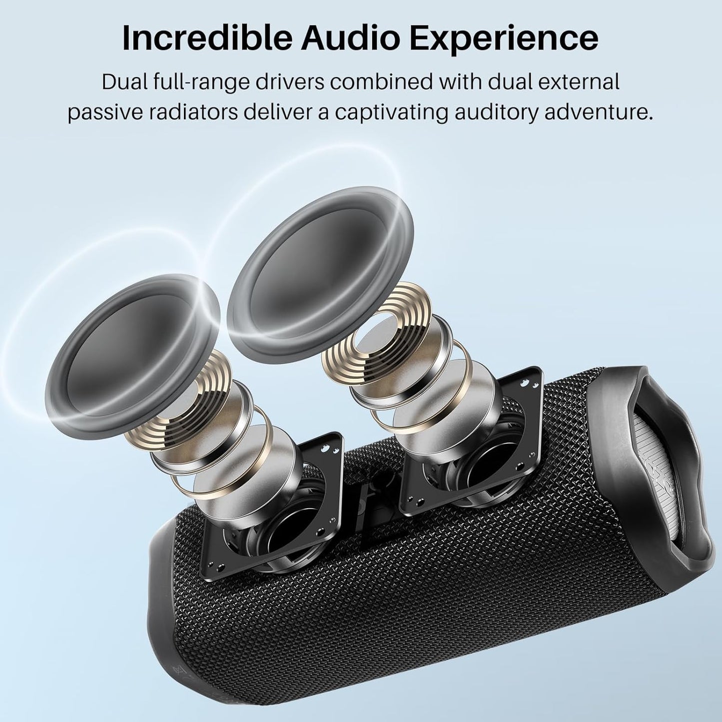 PA2 Bluetooth Speaker with Dual Drivers & Dual Bass Diaphragms