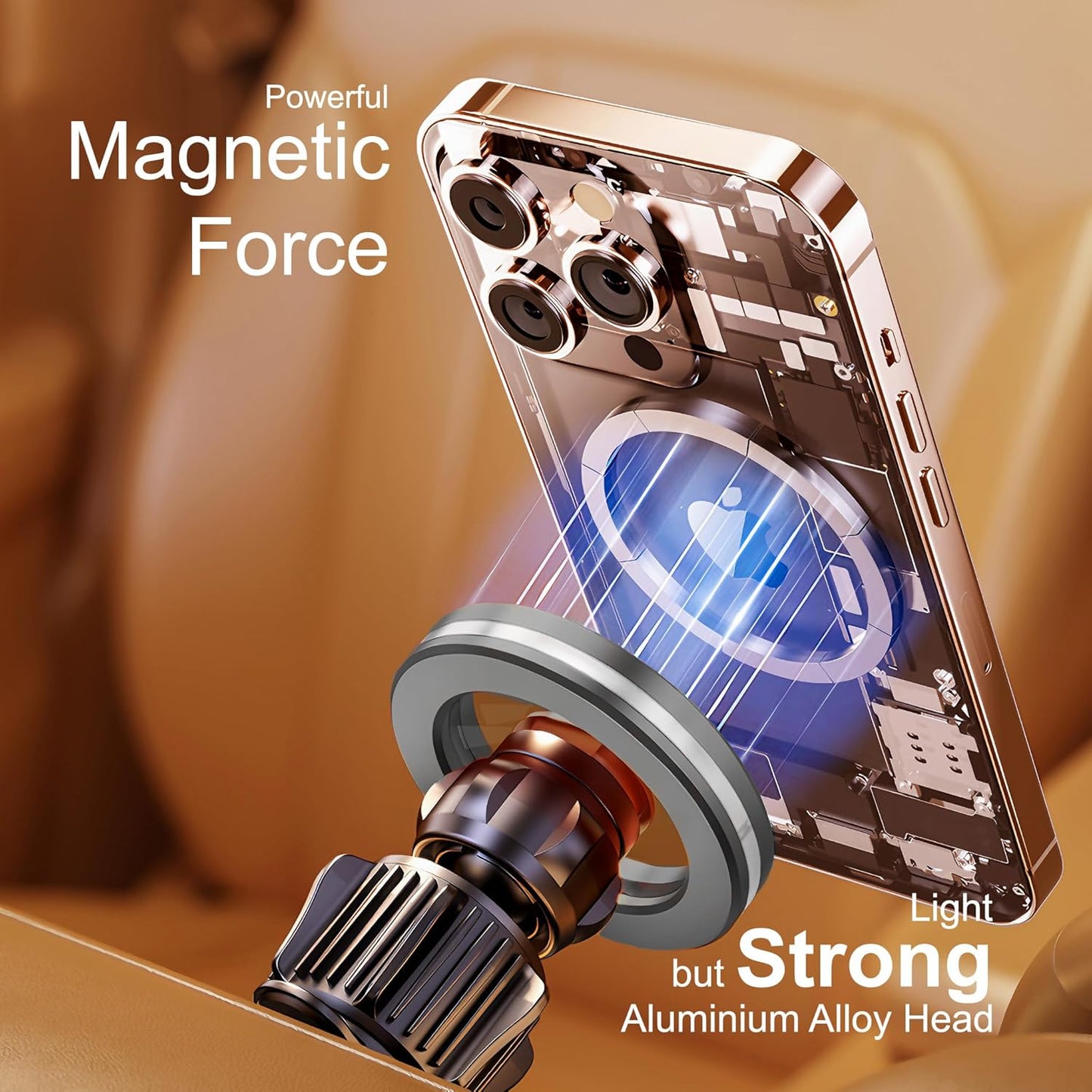 for Magsafe Car Mount for iPhone, Aluminum Alloy Vent Mount,Built-in Air Freshener,Magnetic Phone Holder for Car,Cell Phone Car Mount,Strong Magnet,for iPhone 12,13,14,15,16 pro max and Android