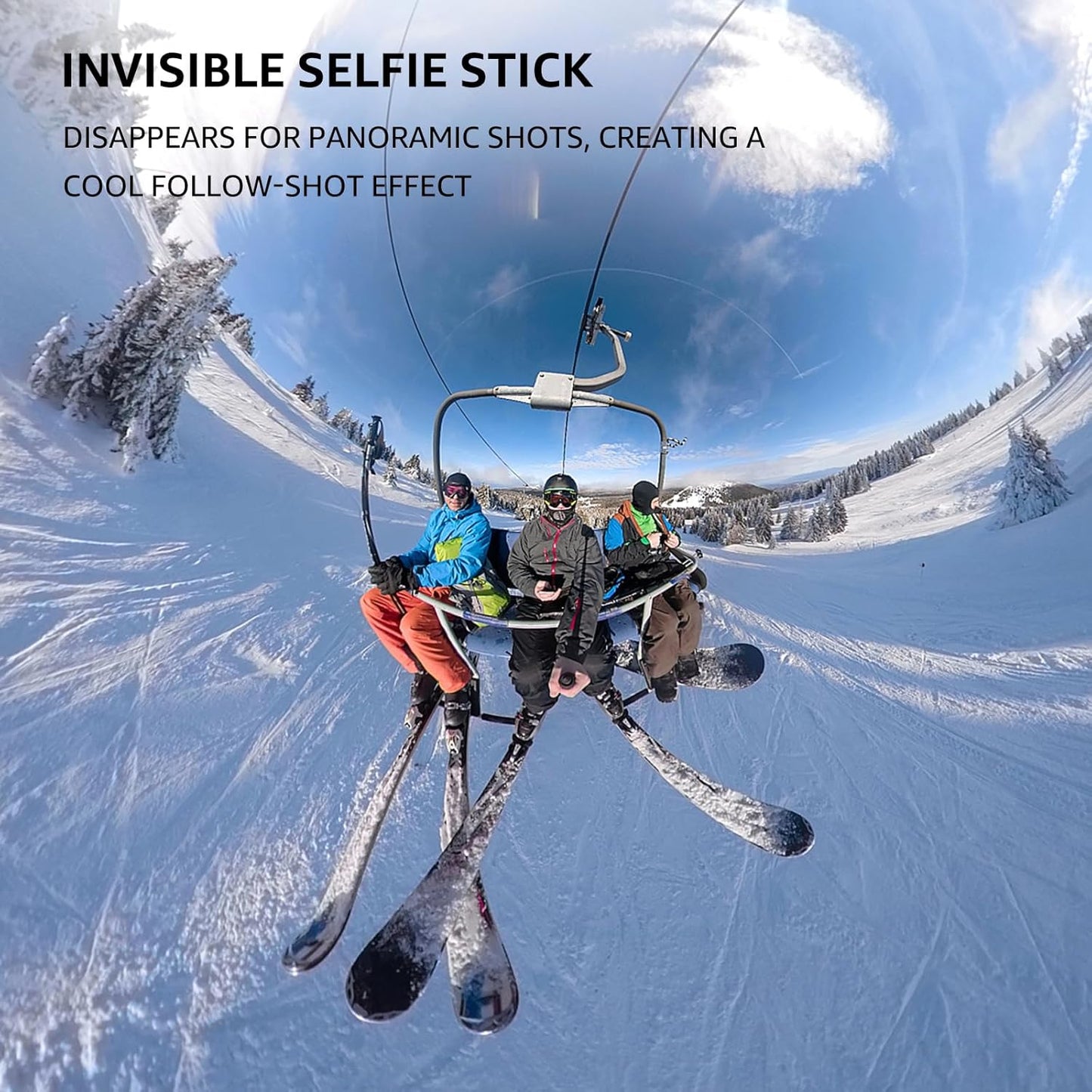 Invisible Selfie Stick 70/16 CM Straight Pull Type